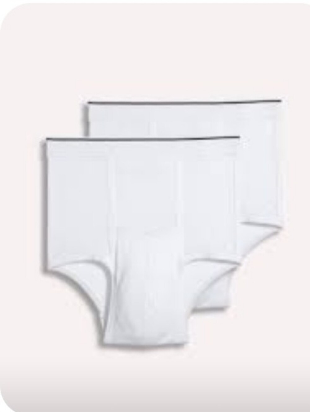 Jockey Big Man Briefs with Pouch, Contrast Waistband - 2 Pack Blk & Wht.